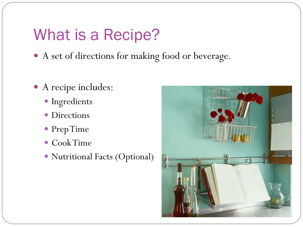 what is a recipe