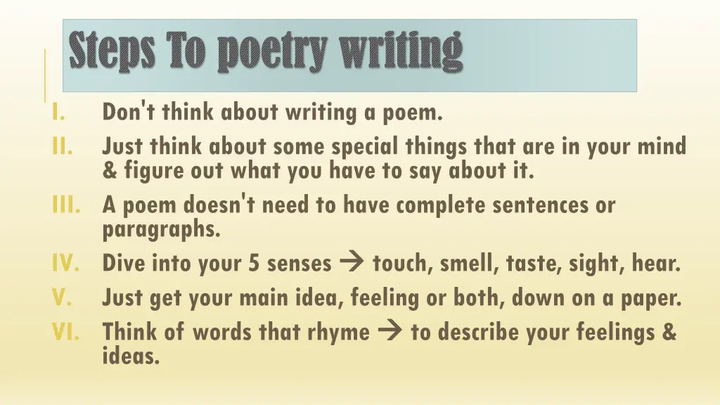 steps to poetry writing steps to poetry writing