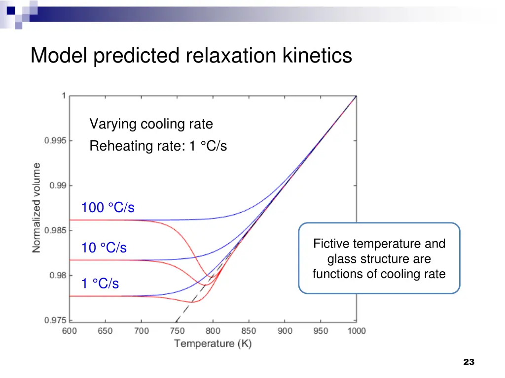 model predicted relaxation kinetics 1