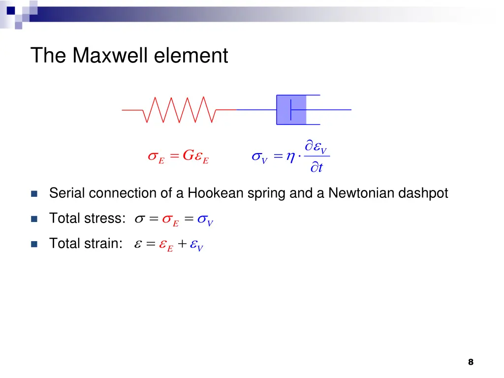 the maxwell element