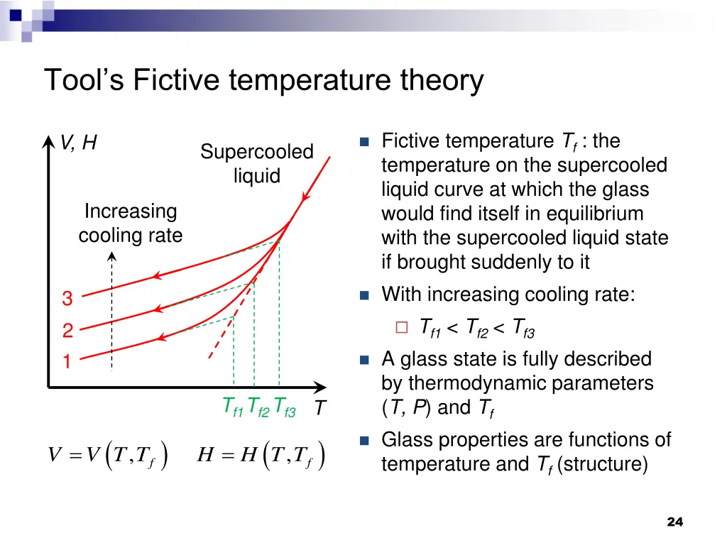 tool s fictive temperature theory