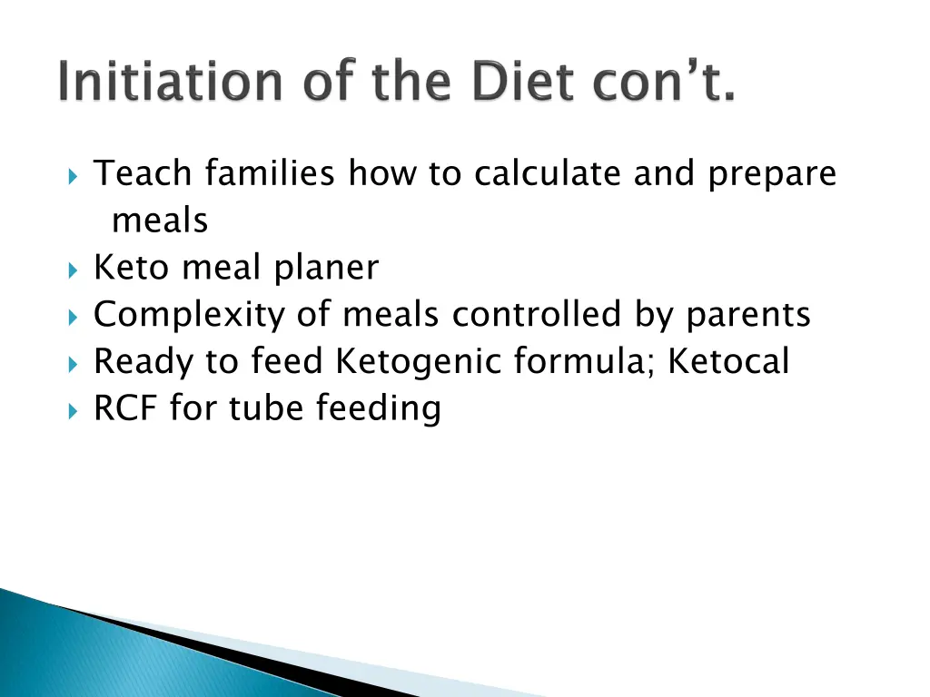 teach families how to calculate and prepare meals