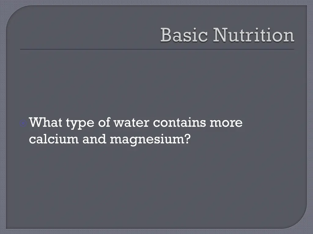 what type of water contains more calcium