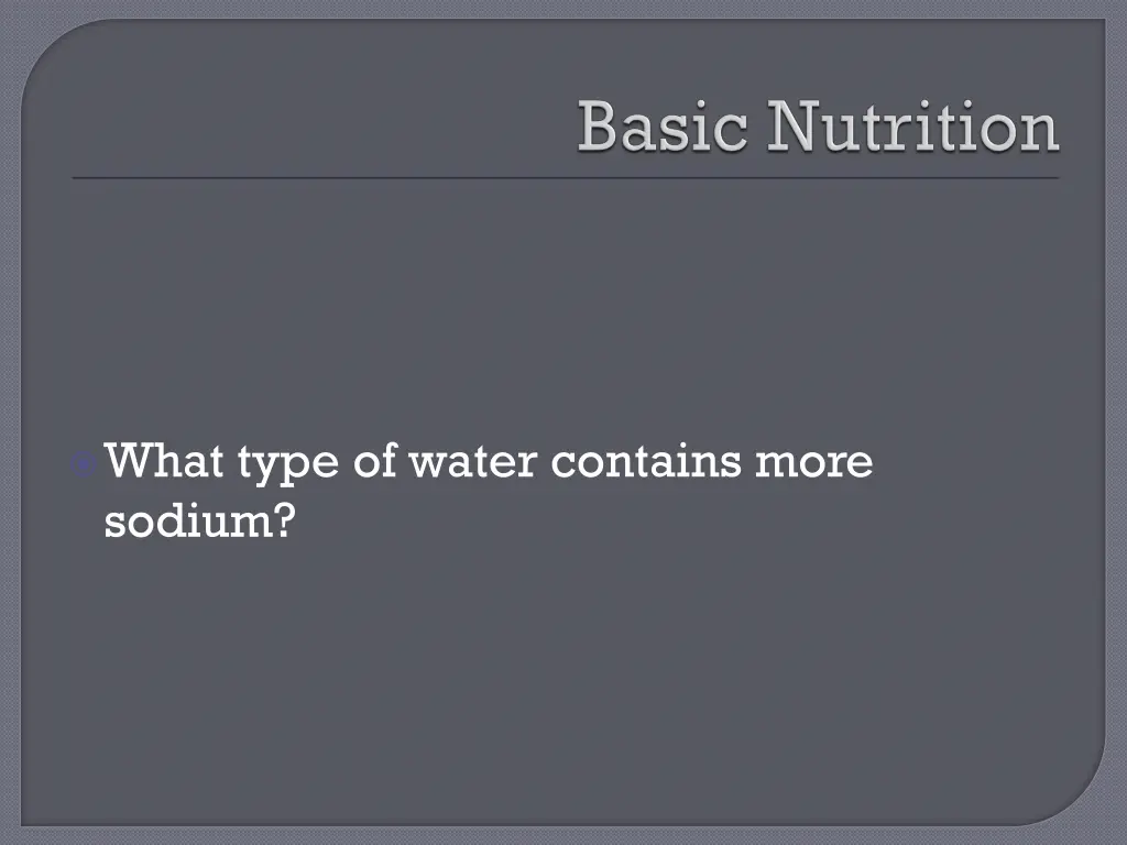 what type of water contains more sodium