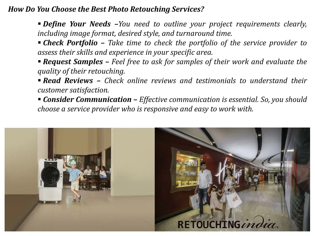 how do you choose the best photo retouching