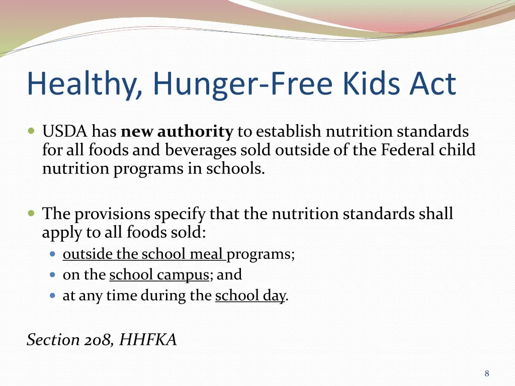 healthy hunger free kids act