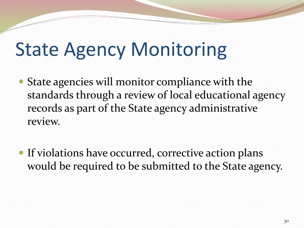 state agency monitoring