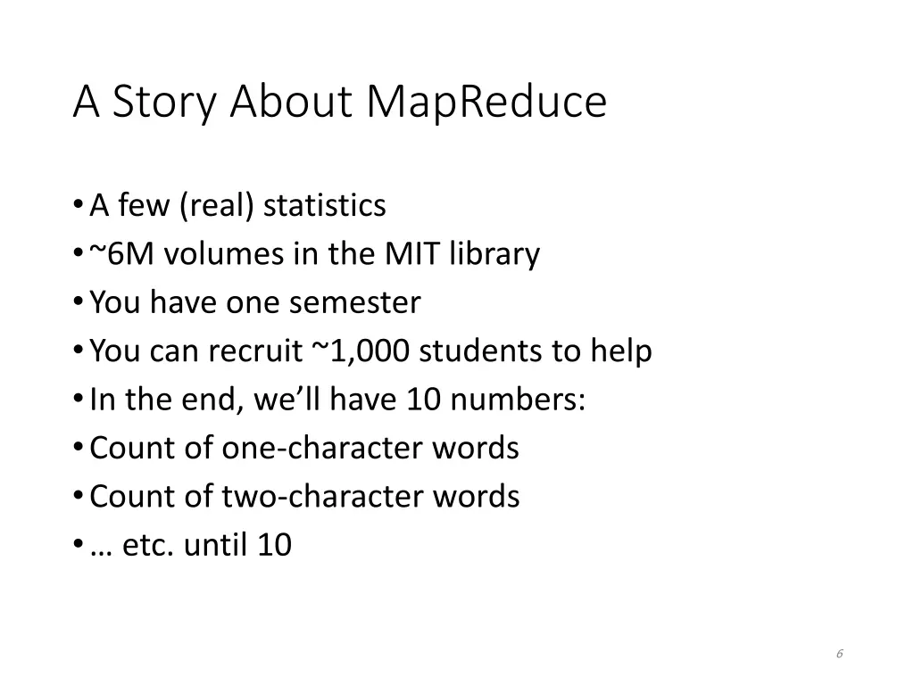 a story about mapreduce 1