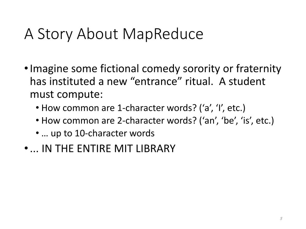 a story about mapreduce