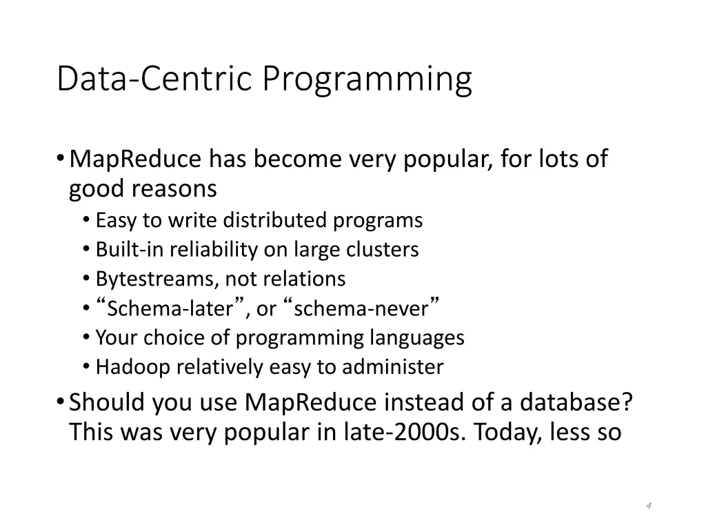 data centric programming