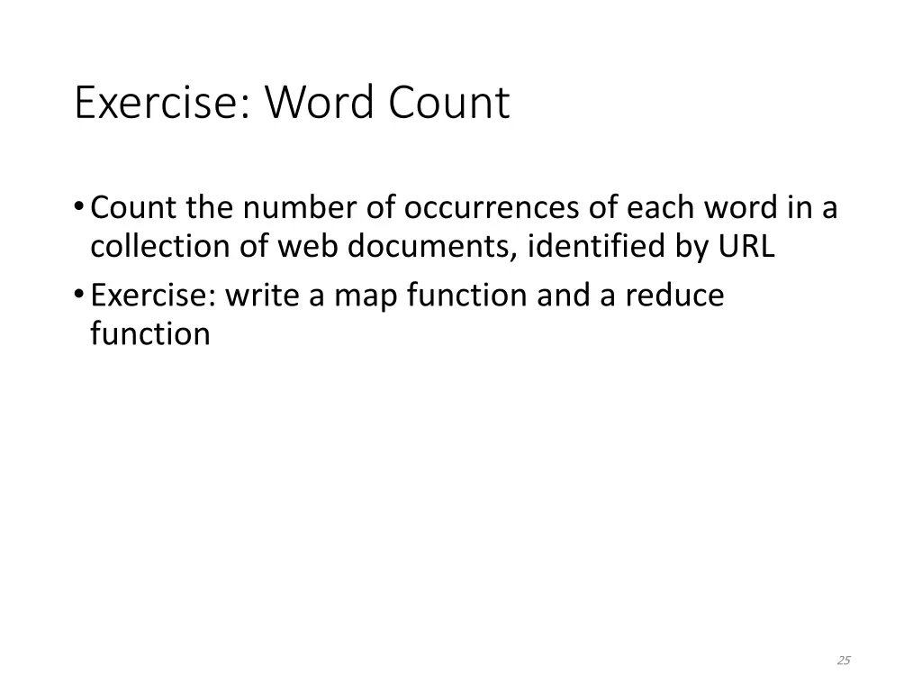 exercise word count