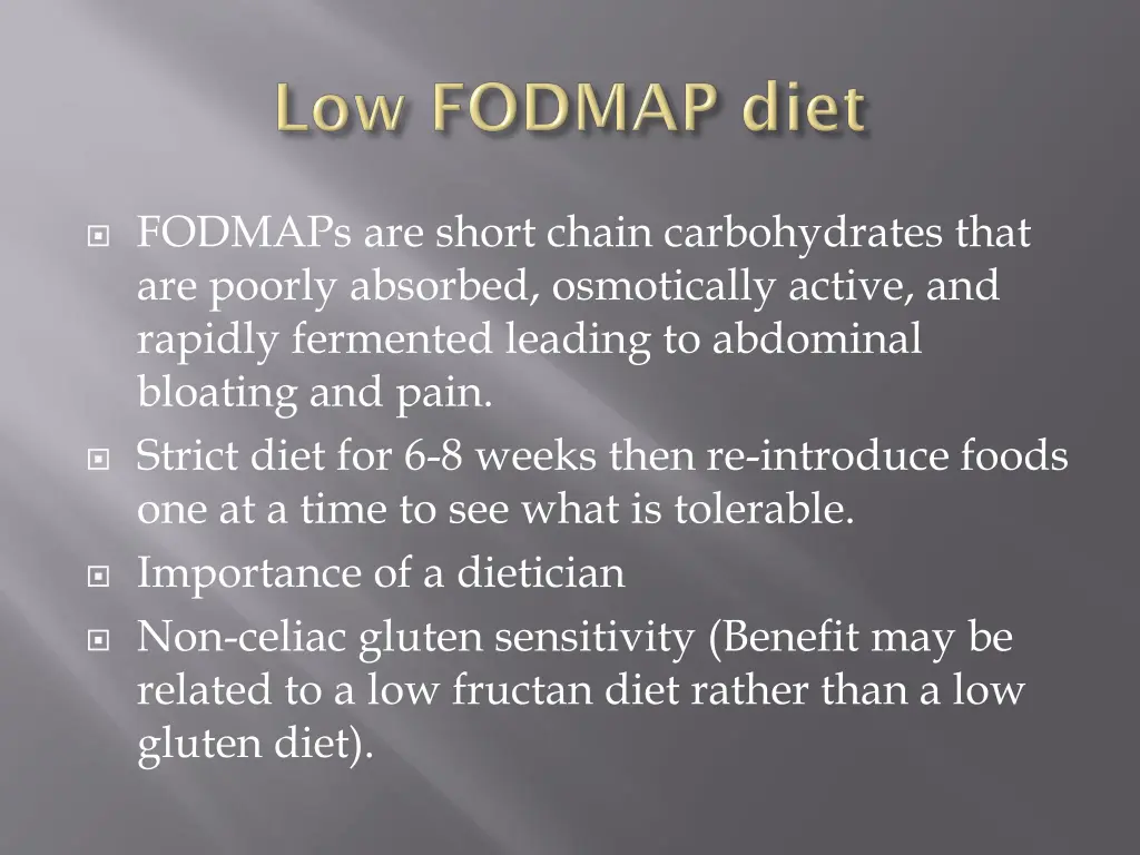 fodmaps are short chain carbohydrates that