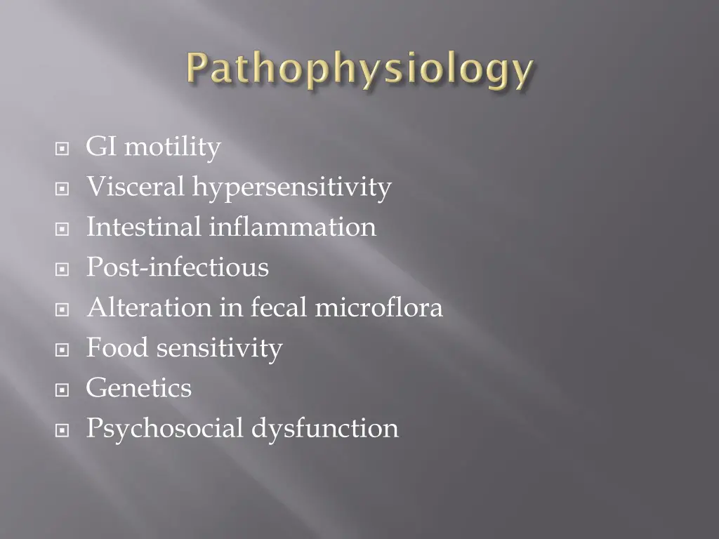 gi motility visceral hypersensitivity intestinal