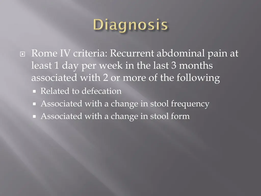 rome iv criteria recurrent abdominal pain