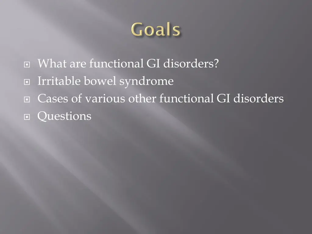 what are functional gi disorders irritable bowel