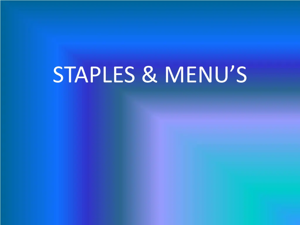 staples menu s