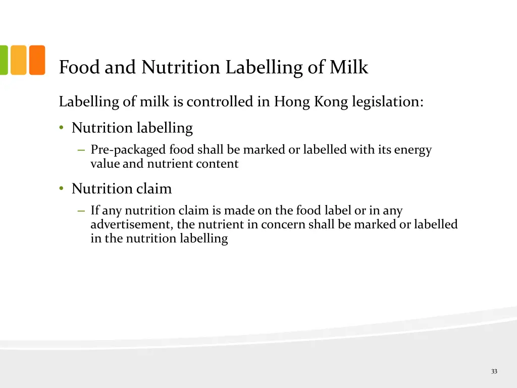 food and nutrition labelling of milk 1