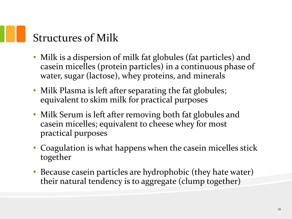 structures of milk