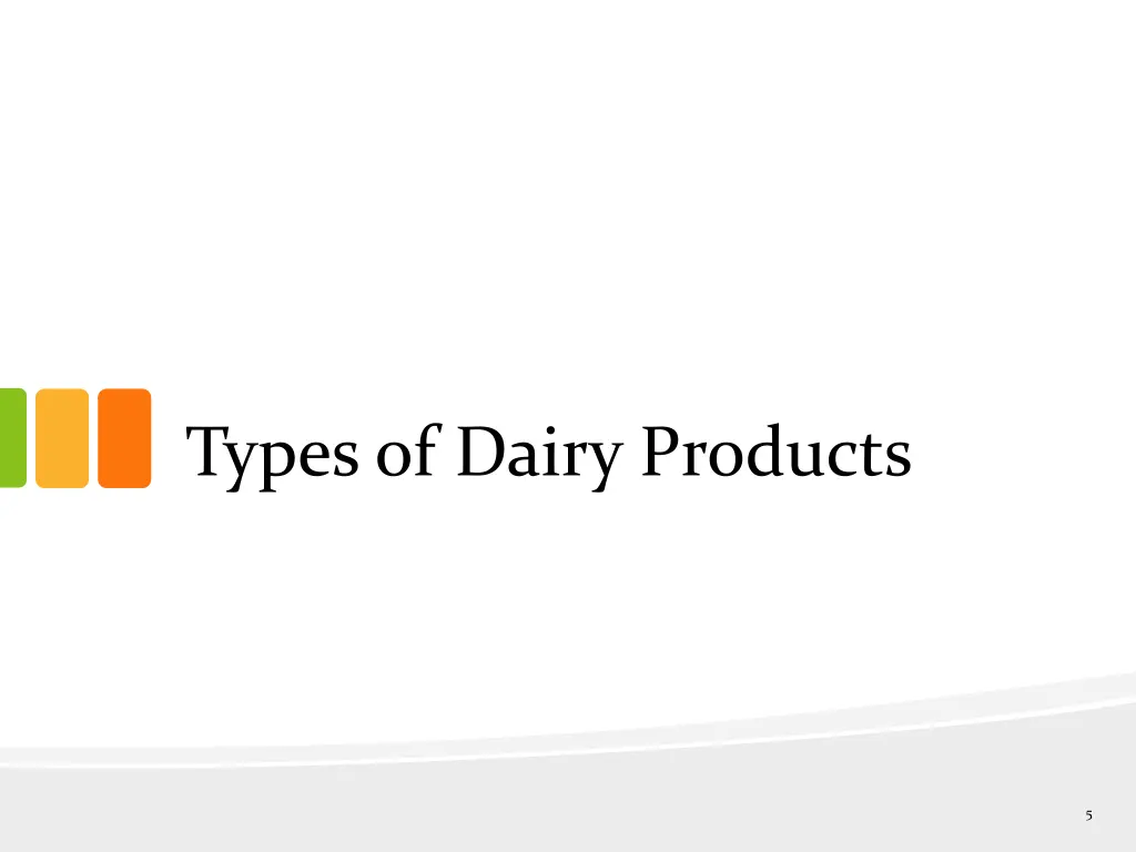 types of dairy products