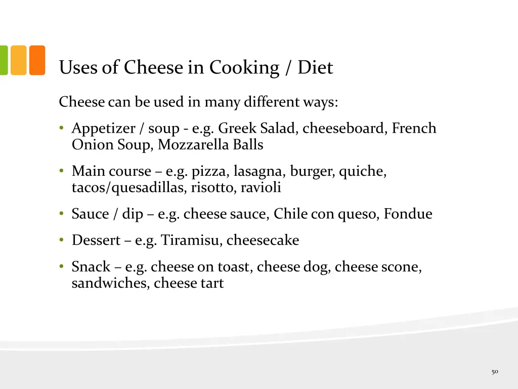 uses of cheese in cooking diet