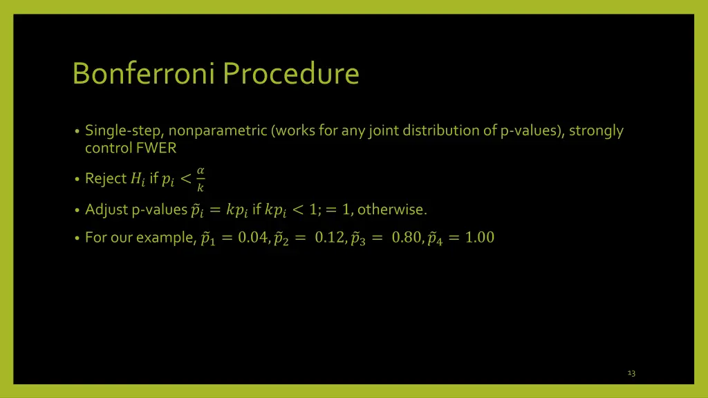 bonferroni procedure