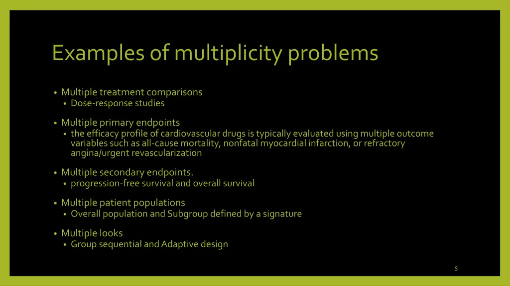 examples of multiplicity problems