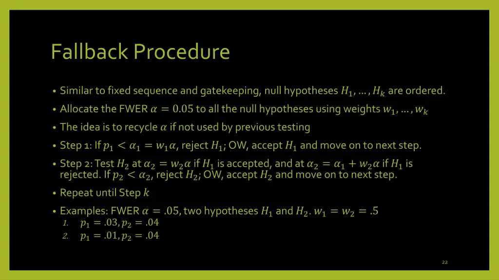 fallback procedure