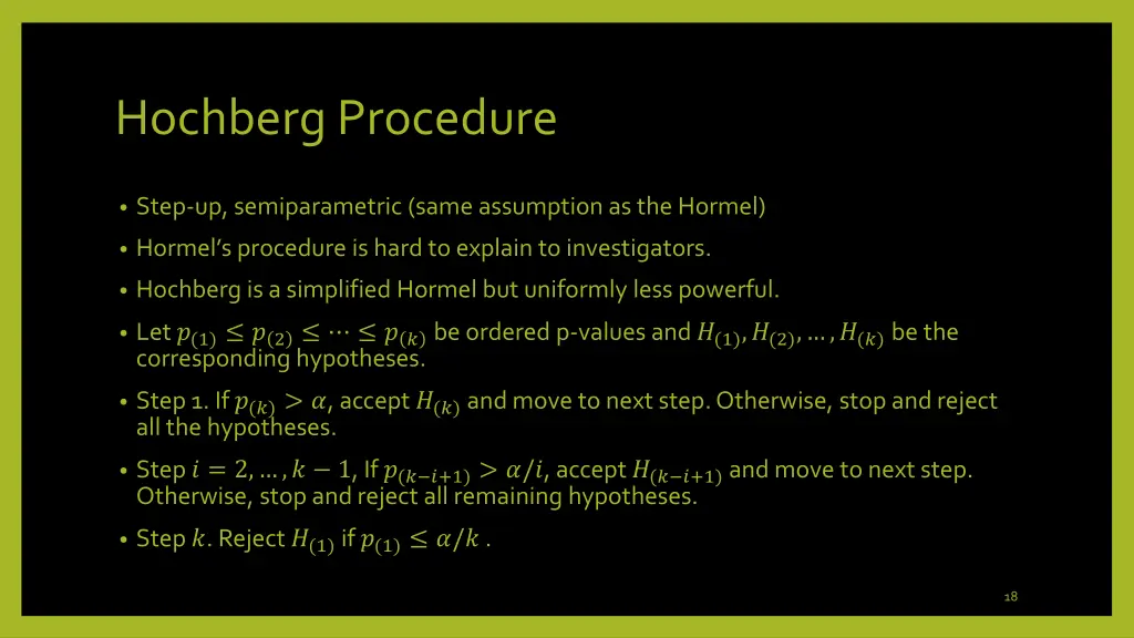 hochberg procedure