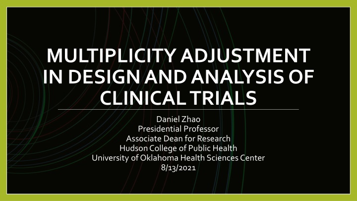 multiplicity adjustment in design and analysis