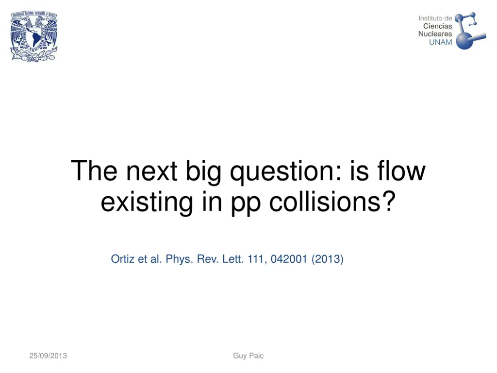 the next big question is flow existing