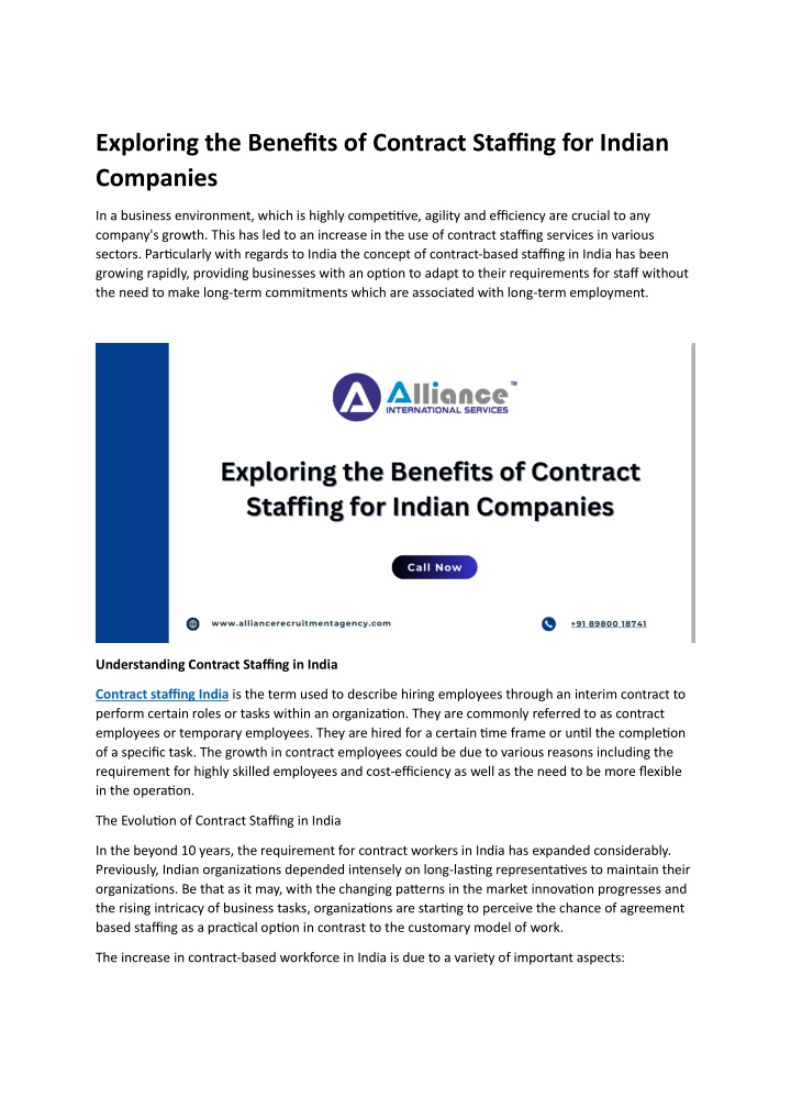 exploring the benefits of contract staffing