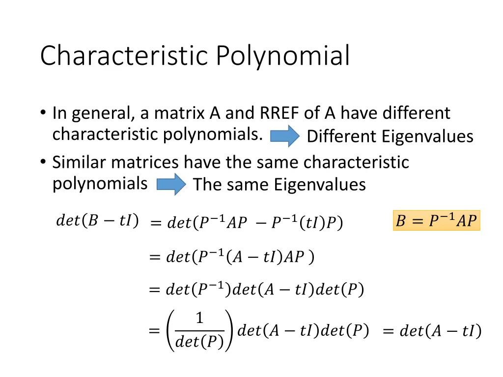 characteristic polynomial 1