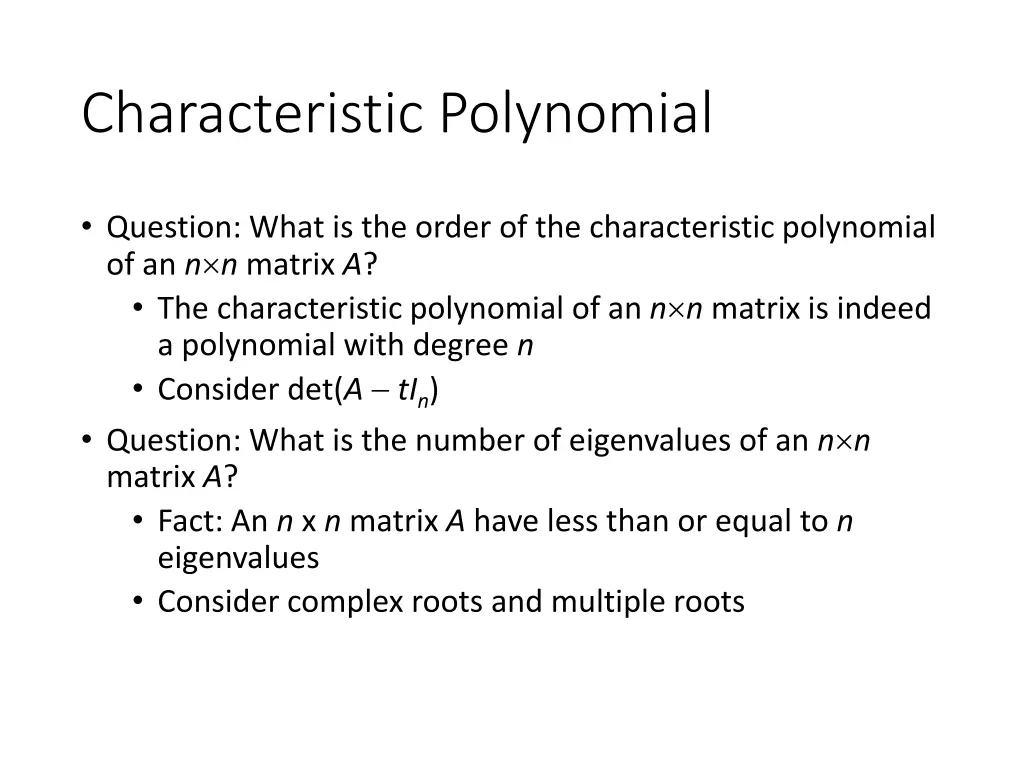 characteristic polynomial 2