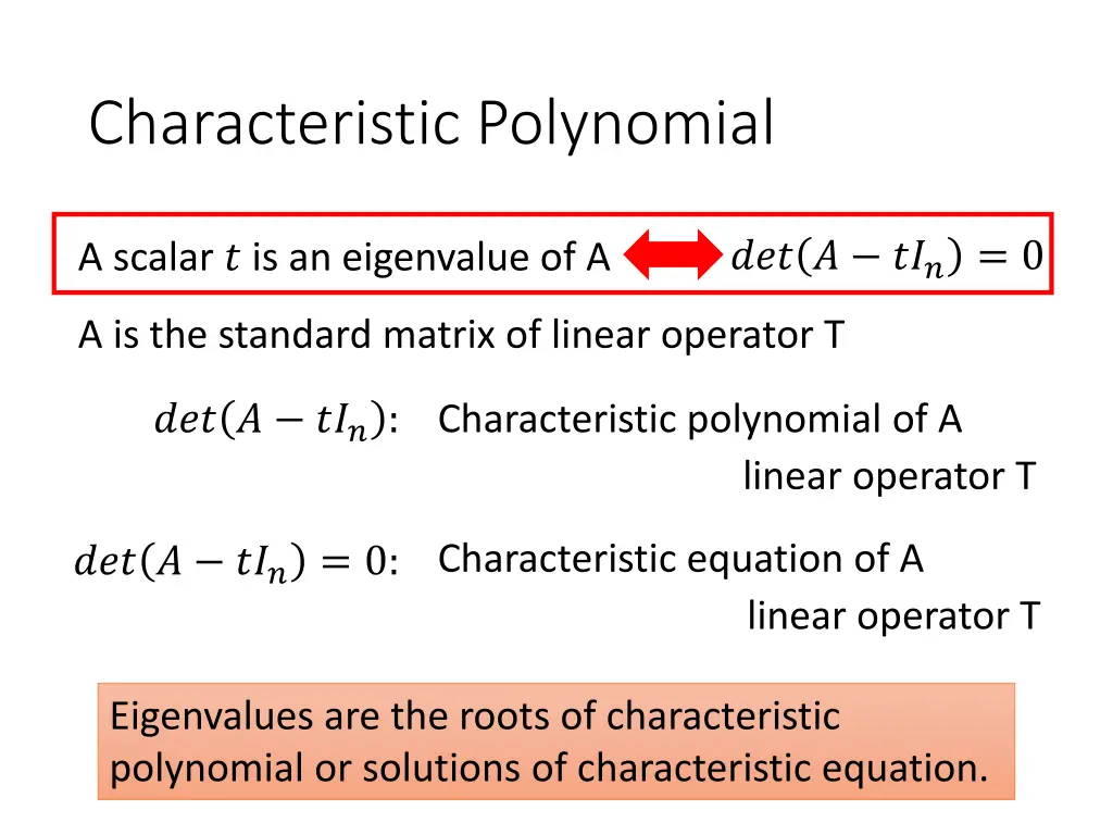 characteristic polynomial