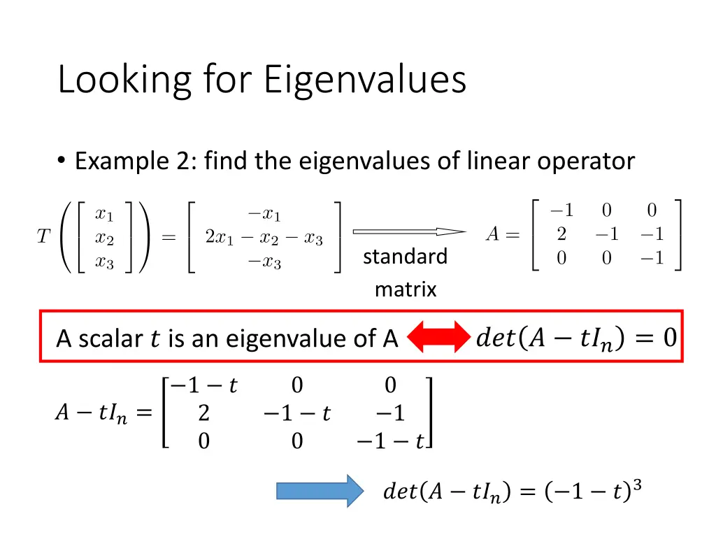 looking for eigenvalues 3