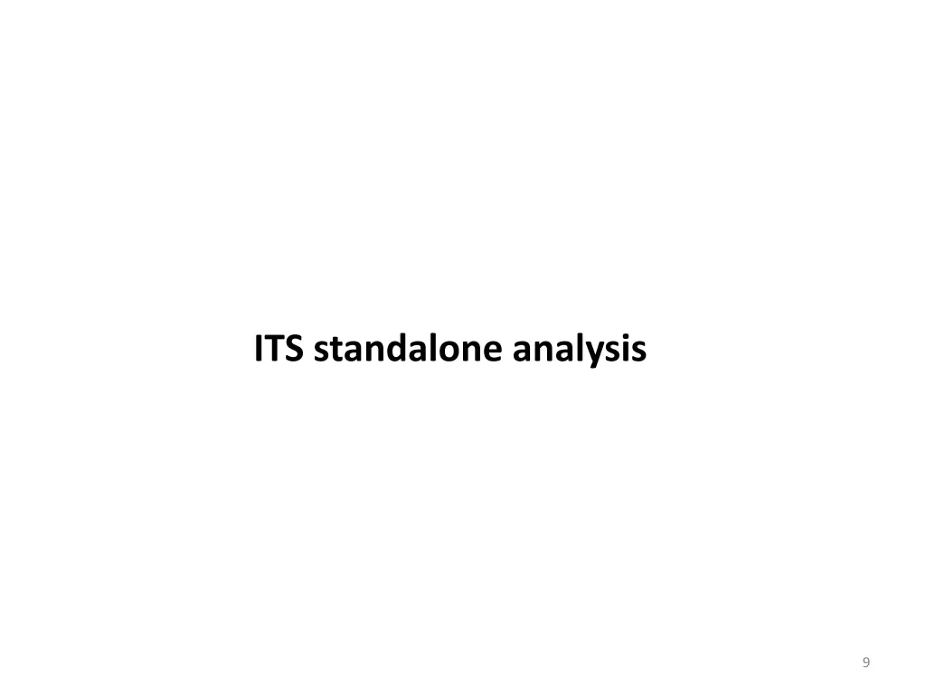 its standalone analysis