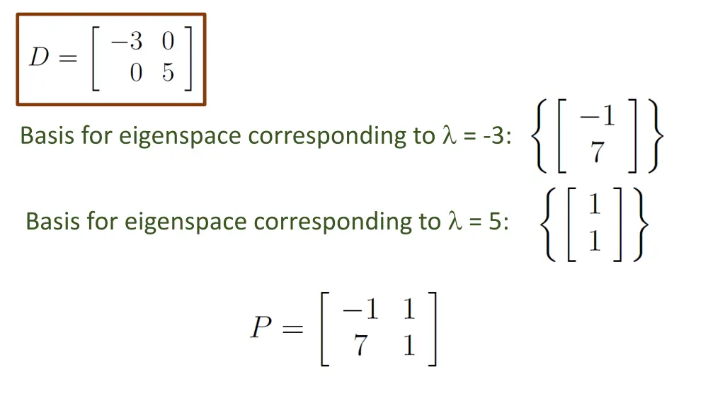 basis for eigenspace corresponding to 3 3