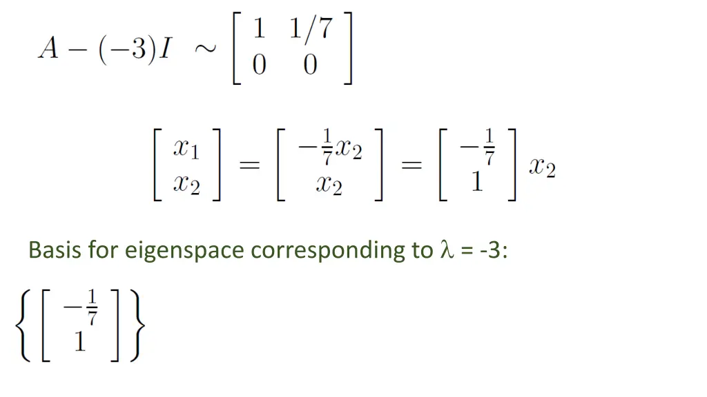 basis for eigenspace corresponding to 3