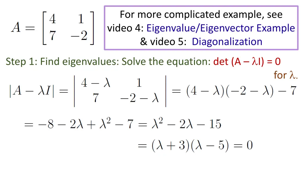 for more complicated example see video