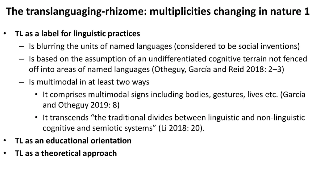 the translanguaging rhizome multiplicities