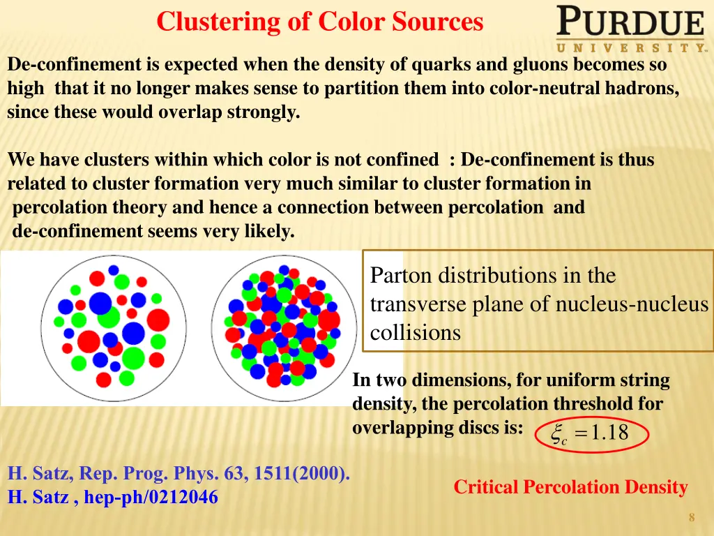 clustering of color sources