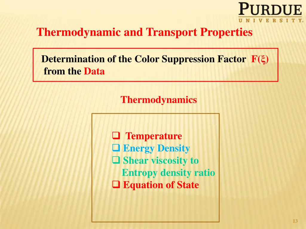 thermodynamic and transport properties