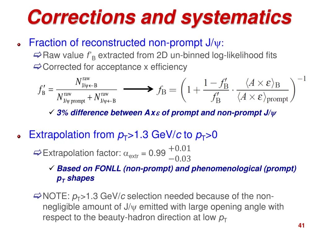 corrections and systematics 2