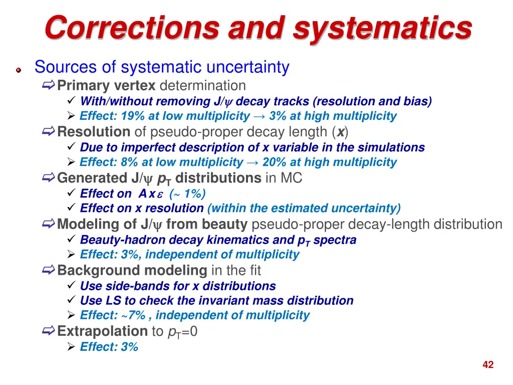 corrections and systematics 3