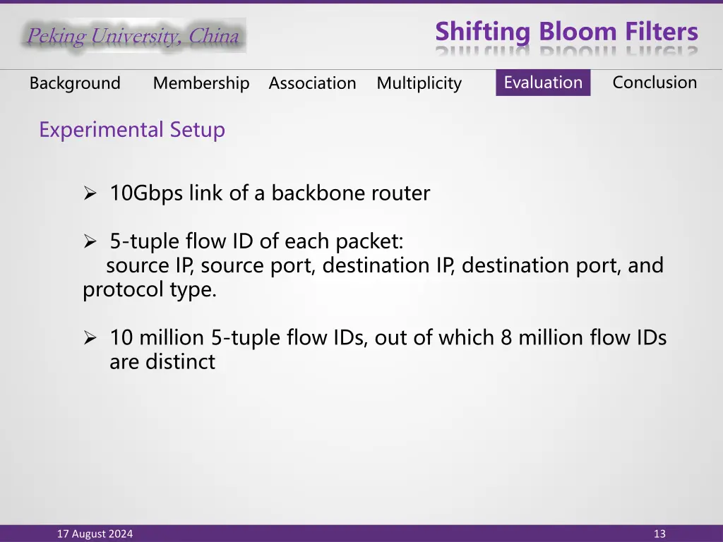 shifting bloom filters 11