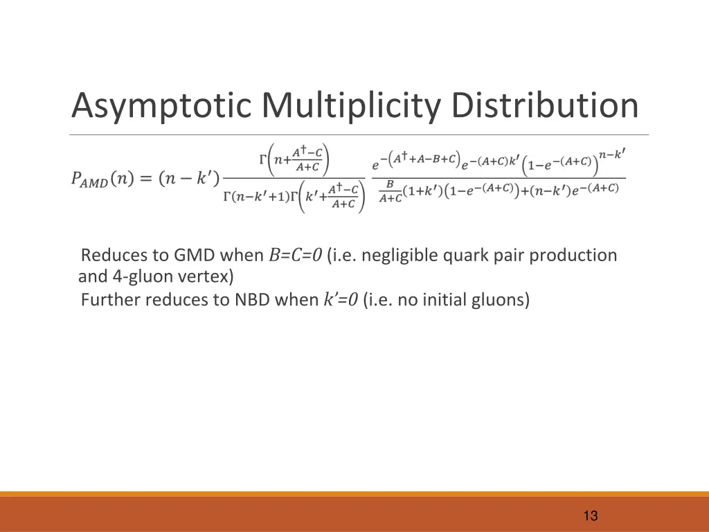 asymptotic multiplicity distribution 3