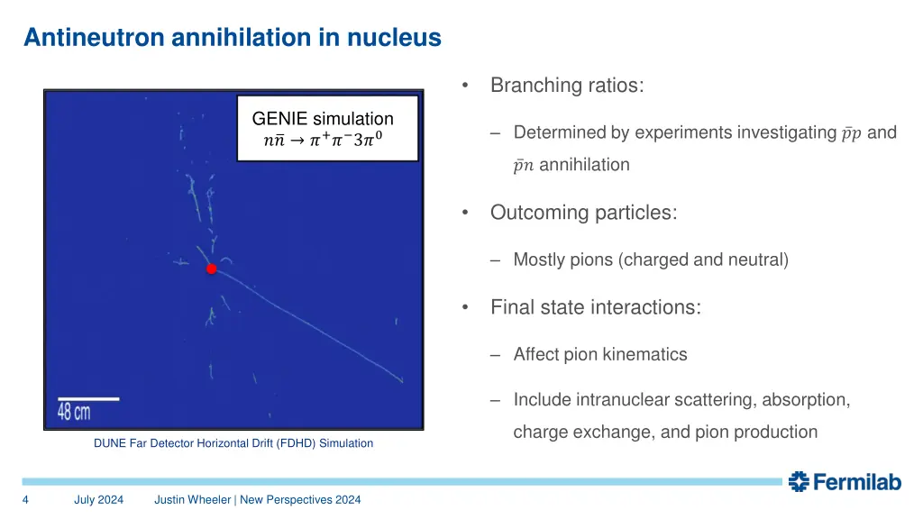 antineutron annihilation in nucleus