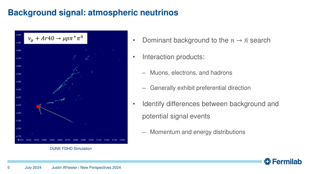 background signal atmospheric neutrinos