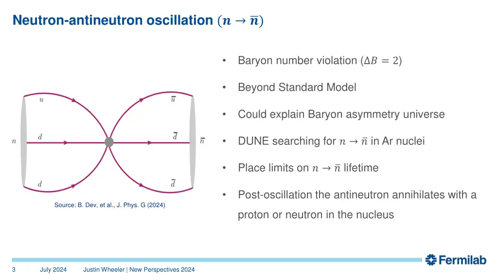 neutron antineutron oscillation