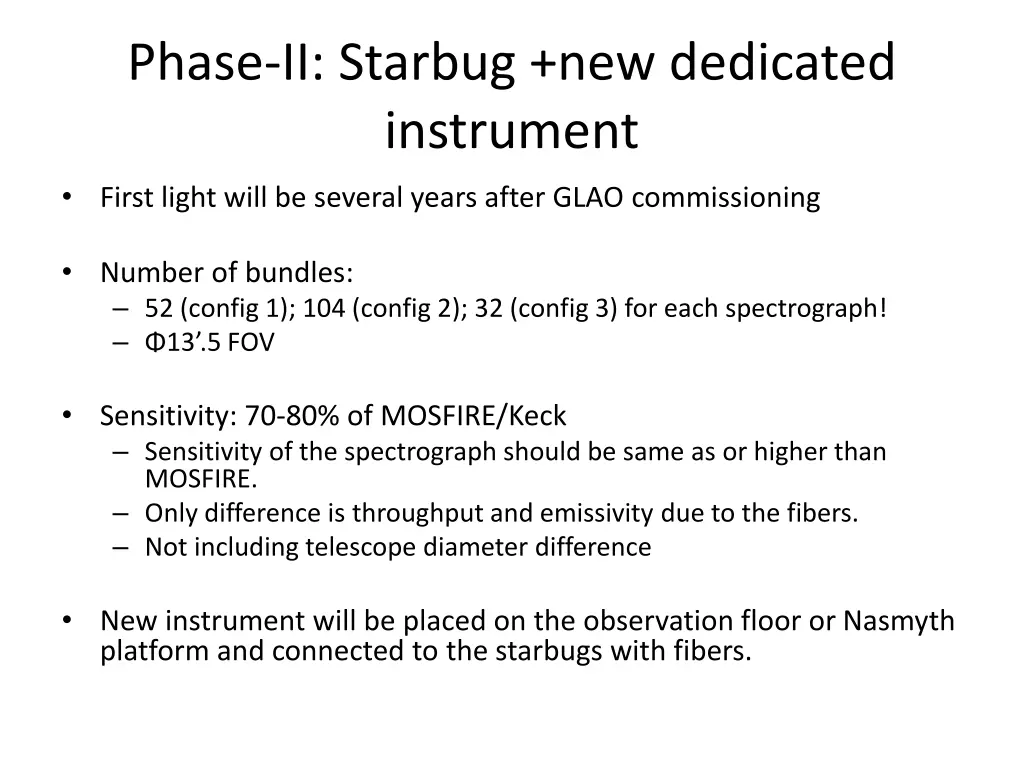 phase ii starbug new dedicated instrument